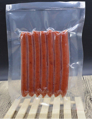 Saccarelle di carne trasformata Sacchetti di plastica a vuoto, ricreativi, PVDC ad alta barriera, trasparenti