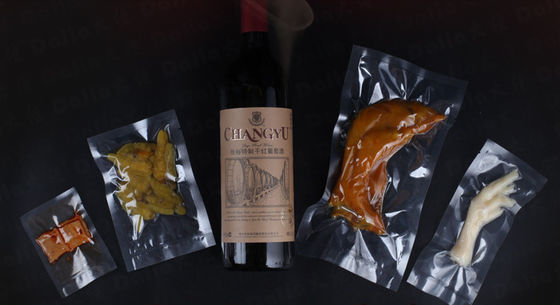 Saccarelle di carne trasformata Sacchetti di plastica a vuoto, ricreativi, PVDC ad alta barriera, trasparenti