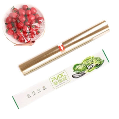 Buona sicurezza 30cm*15m PVDC film di avvolgimento per alimenti per panini 140 oC Temperatura interna