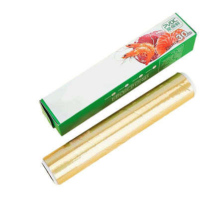 Fresco sicuro trasparente PVDC Food Wrap Cling Film Roll per ortaggi su misura