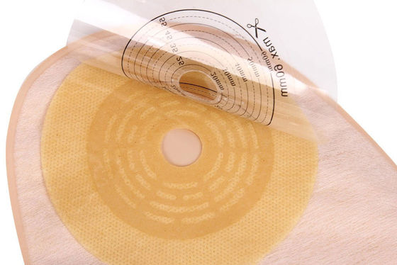 Sacchetto Ostomia Chiusura di sacchetto aperto Chiusura di chiusura drenabile 15-60 mm Beige
