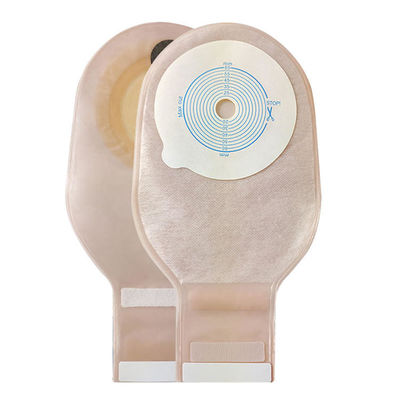 Medicale One Piece Ostomy Bag Stoma Bag Beige Color Drainabile 65mm Cut One Piece System Ostomy Bag