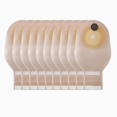 Medicale One Piece Ostomy Bag Stoma Bag Beige Color Drainabile 65mm Cut One Piece System Ostomy Bag
