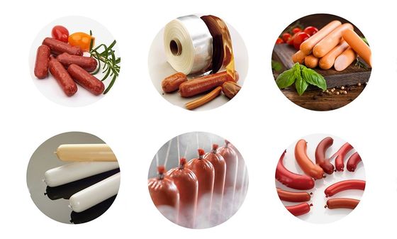 Personalizzazione Salsicce affumicate Pvdc Tubulare Salsiccia Film