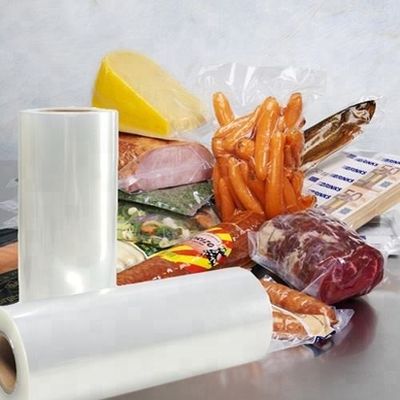 Imballaggio a vuoto di plastica per alimenti Barriera PA / PE Coestrusi Rulli multicapa termoformanti Salsicce Materiale di imballaggio