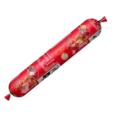Profissional PVDC Plastic Sausage Casing Film Resistente al calore fino a 90C per la produzione di salsicce